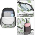 thumbnail image 4 of LightGreen Cartoon Dinosaurs Pattern 17" Waterproof Oxford School Backpacks for Teens, S-Shape Padded Straps, for School, Travel, Hiking, Camping, 4 of 5