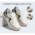 thumbnail image 5 of LUCKY STEP Womens Retro Chunky Sneakers Fashion Color Blocked Casual Shoes,Beige&Grey&Black, 5 of 10