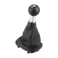 thumbnail image 1 of Pomo de cambio de marcha Unique Bargains con cubierta contra el polvo, pomo de palanca de cambios manual de 5 velocidades para Audi A3 de cuero sintético negro, 1 of 6