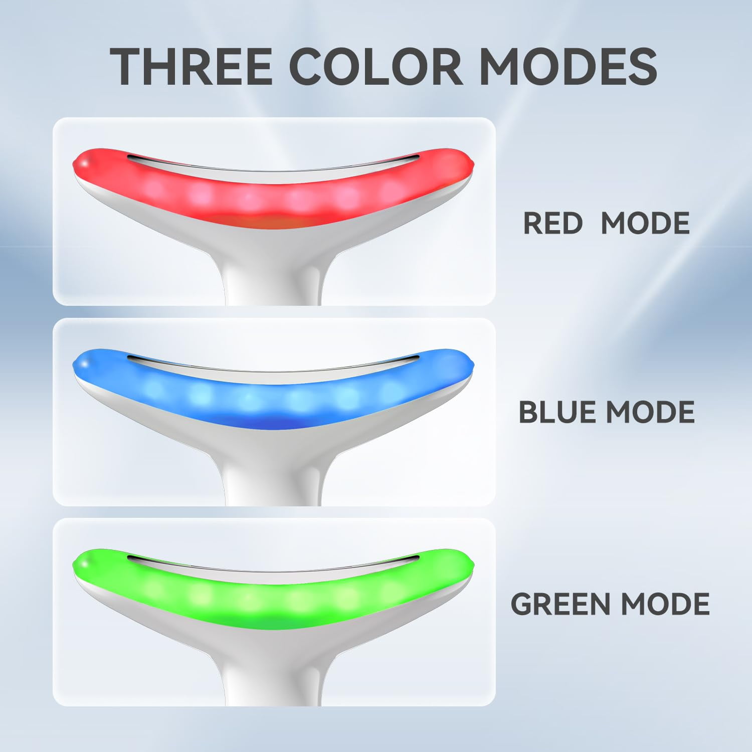 Balomy Face and Neck Massager Light Therapy, 3 Colour Modes and Vibration Facial Massager, Face Sculpting Tool for Double Chin and Skin Care (White)