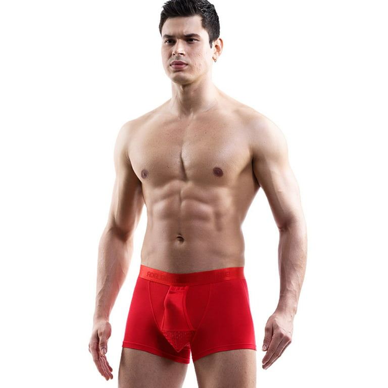 nsendm Breathe Underpants Separation Underwear MenÃ¢Â€Â™s Men's underwear  Mens C Ring Briefs Underpants Red Large 