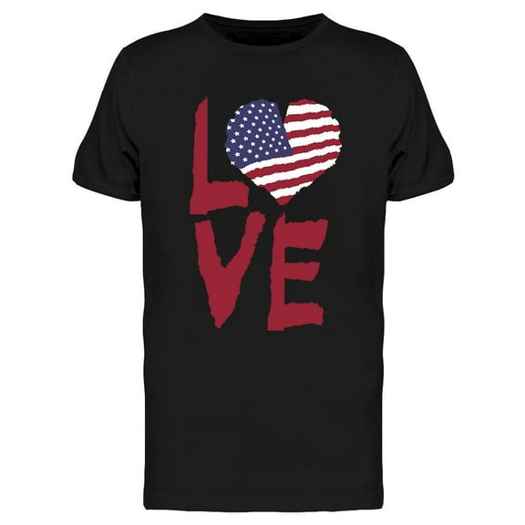 Love Usa America T-Shirt Men -Image by Shutterstock, Male Small