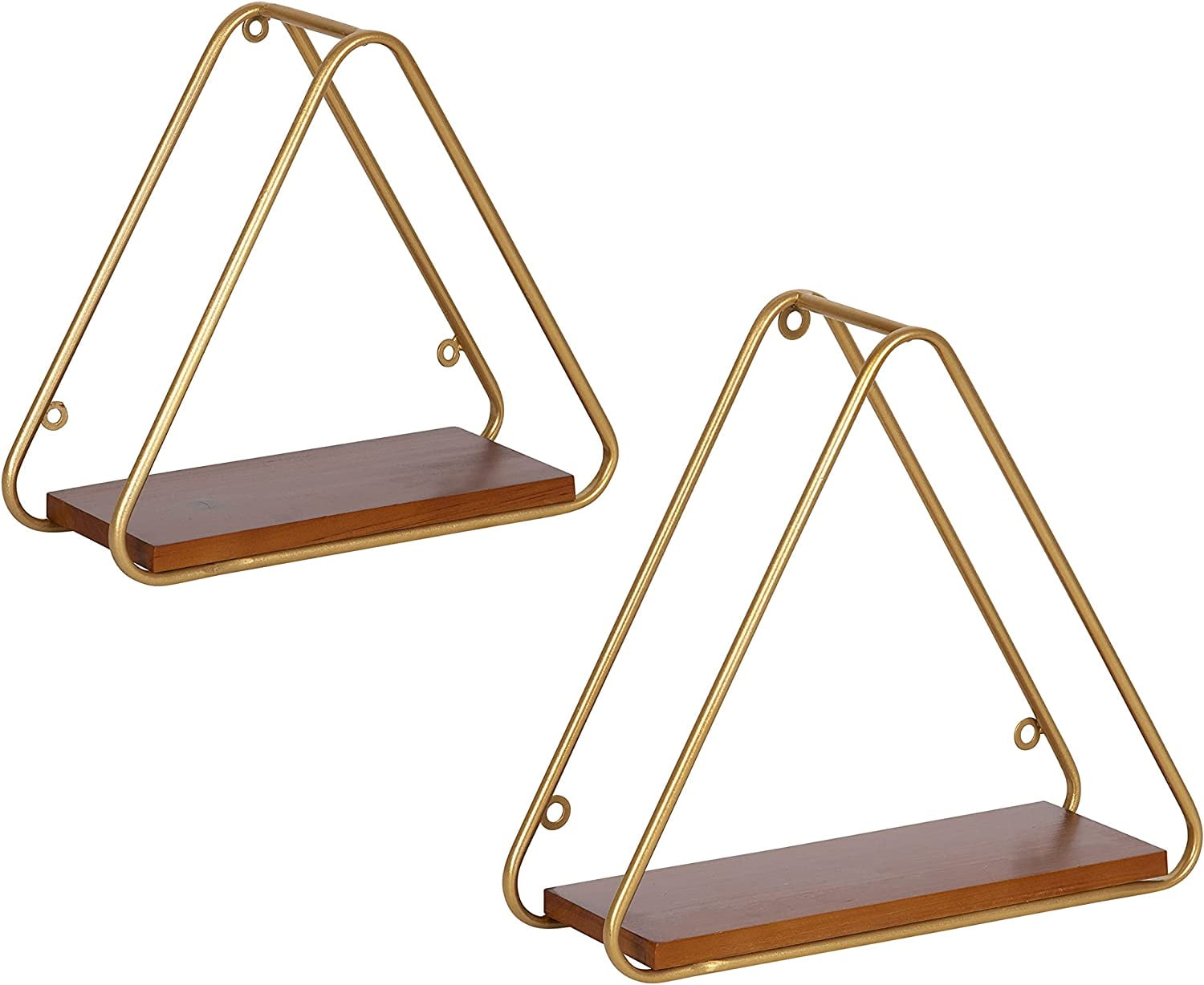Tilde Midcentury Triangle Wall Shelves, Set of 2, Decorative and