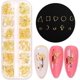 thumbnail image 3 of 3D Nails Art Metal Charms Studs Joyas Calcomanías Decoraciones Accesorios Más de 800 piezas Gold Nail Micro Caviar Beads Star Moon Rivet Diseño Suministros con pinzas Herramientas para uñas Adepaton HMHZ109, 3 of 6