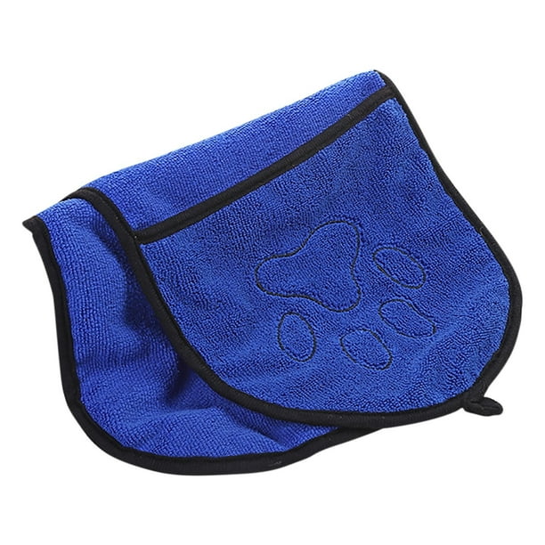 Yhmxh Paños de algodón para secar perros, toallas de microfibra superabsorbentes para el baño de perros y gatos, guantes de limpieza de gamuza para cachorros, toallas de mano lavables a máquina.