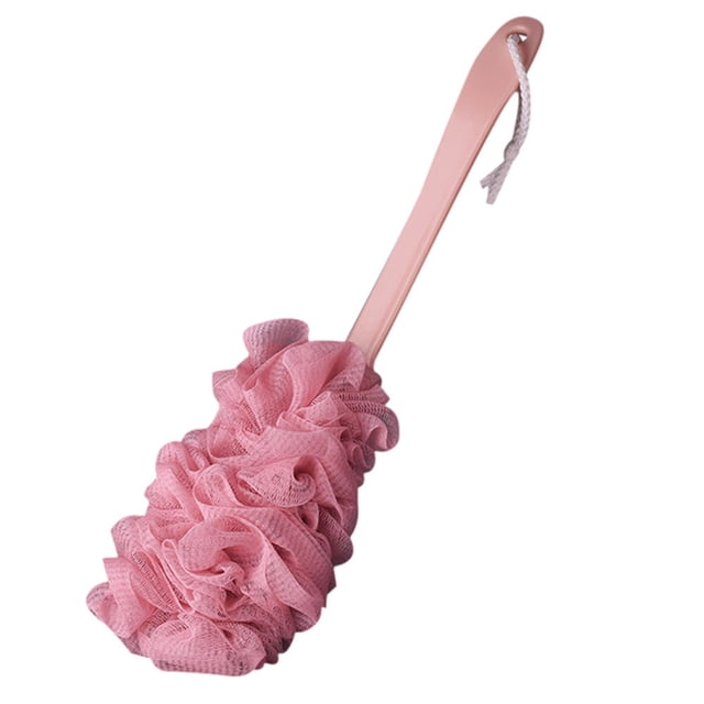 Shower Back Brush 2Pc New Long Handle Hanging Soft Mesh Back Body Bath Shower Brush Sponge