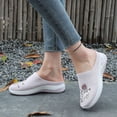 thumbnail image 4 of Domuza Orthopedic Shoes for Women Comfortable Casual Athletic Work Woven Mesh Breathable Sneakers Lightweight Non-Slip Arch Support Slip On Walking Shoes Light pink 7（EU-38）, 4 of 6