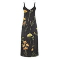 thumbnail image 4 of Joau Womens Vintage Printed Sleeveless Baggy Maxi Dress Summer Casual V Neck Loose Flowy Long Dress Evening Party Holiday Beach Sundress, 4 of 5