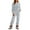 Gray, variant on Womens Jogger Sets Star Printed Plush Long Sleeve Round Neck Top Pants Soft Lounge Sets with Pockets Pink
