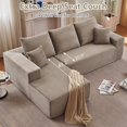 thumbnail image 7 of Tmjmj 107" L-Shaped Corduroy Modular Cloud Sectional Sofa, Boneless, Deep Seat, No Assembly, Camel, 7 of 7