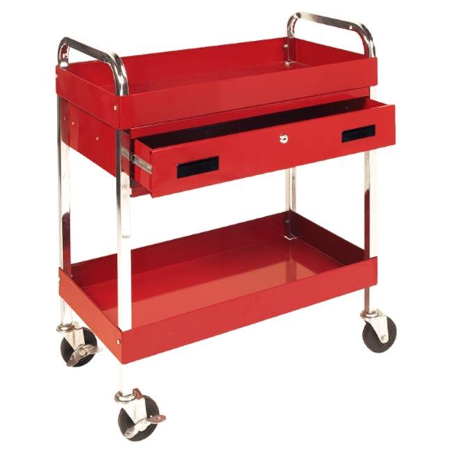 W54004 Two Shelf Utility Cart With Drawer