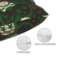 thumbnail image 3 of Goofa Camouflage Skull Print Plush Throw Pillow Case, Soft Velvet with Hidden Zipper, Decorative Cushion Cover for Sofa, Bed, Car, and Home Décor-14"x20", 3 of 6