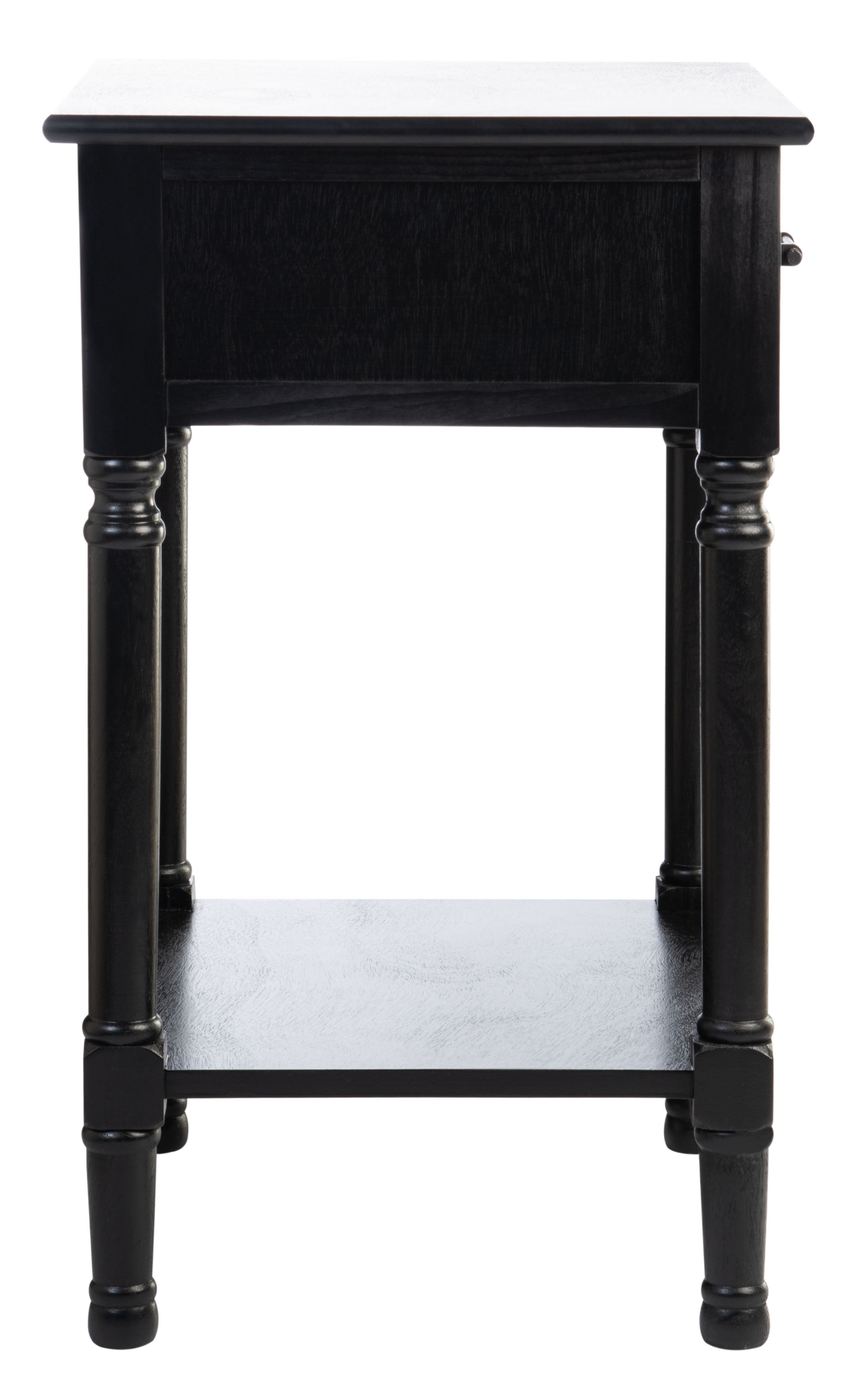 SAFAVIEH Peyton French Black Rectangle Wood Storage End Table (19 in. W x 15.8 in. D x 26 in. H)