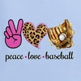 thumbnail image 2 of Peace Love Baseball Sports Mens Long Sleeve Shirt, Light Blue, XX-Large, 2 of 4