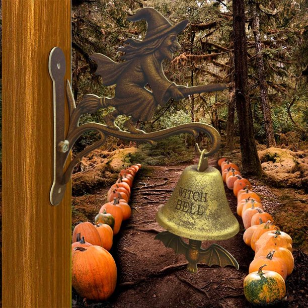 Decoraciones de Halloween, adornos de Halloween, regalos de Halloween Decoración de timbre de bruja de Halloween Un timbre