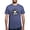 Heather Blue, variant on - Alpha Sigma Phi Black And White Seal T Shirt - Mens Tri-blend T-Shirt