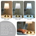 thumbnail image 3 of Home Decor Collection Sterling & Noble Home Cordless Rechargeable 11.9" Brass Table Lamp with Dimmable 3 Option Lights, 3 of 10
