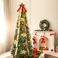 thumbnail image 5 of Lookfly 7.5FT Pre-Lit Christmas Tree,Green Pop Up Christmas Trees for Indoor Holiday Party Decorations, 5 of 9