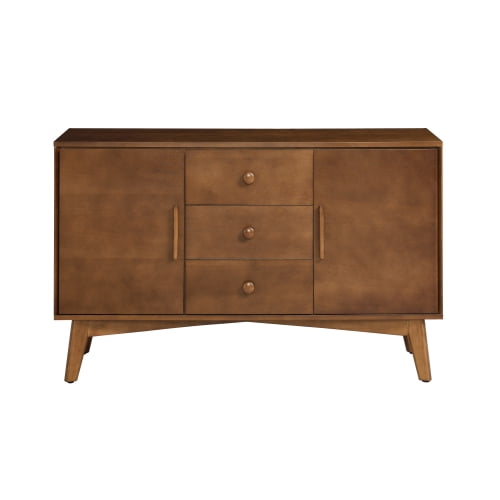 Cterwk 47" Sideboard Buffet Cabinet with Shelves and 3 Drawers, 2 Doors Storage Cabinet for Kitchen, Dining Room, Living Room, Brown