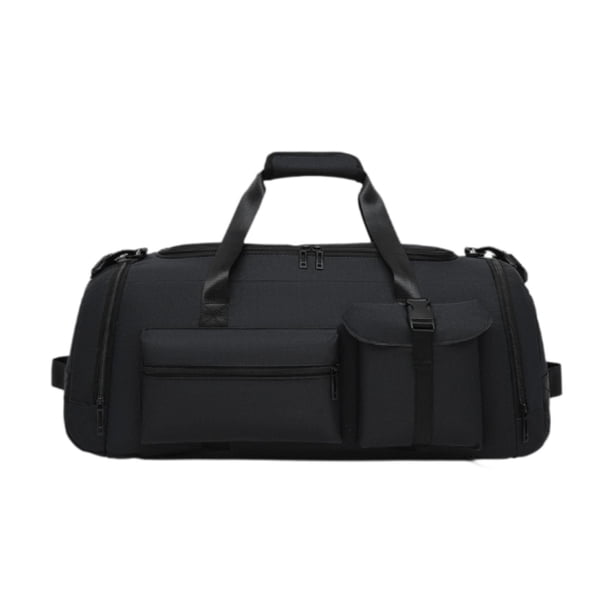 Bolsa de gimnasio para zapatos, bolsa de viaje para adultos, bolsa de lona para hacer ejercicio, viajes, entrenamiento de semana Negro