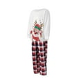 thumbnail image 6 of Christmas Pajamas for Family, Long Sleeve Cartoon Deer Print Tops + Plaid Pants Set, 6 of 10