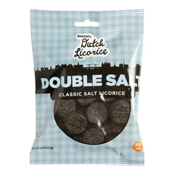 Gustaf's Double Salted Dutch Licorice 5.2 oz. 2 each Pack of 4