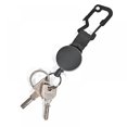thumbnail image 3 of OUSITAID 1pcs Retractable Pull Key Ring Chain Belt Clip With Carabiner Reel Card Badge Holder Recoil Extends To 55cm, 3 of 8