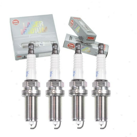 4 pc NGK Laser Iridium Spark Plugs compatible with Jeep Renegade 2.4L L4 2015-2020