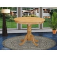 thumbnail image 3 of Pemberly Row Contemporary Antique 36" Round Wood Dining Table in Oak, 3 of 3