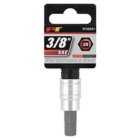 

2PK Performance Tool W38881 3/8 Drive Hex Bit Socket 3/8