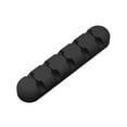 thumbnail image 3 of CBS5 Cable Organizer Silicone USB Winder Clips Wire Holder (Black), 3 of 6
