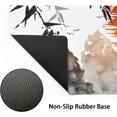 thumbnail image 3 of Japanese Ink Mountain Mouse Pad Black White Bamboo Sun Watercolor Sumi-E Extended Desk Mat 90X40 cm Non-Slip Rubber Base Stitched Edge Large XXL Playmat for Gaming Laptop Desktop,35.4×15.7 Inch, 3 of 6