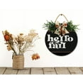 thumbnail image 5 of Hello Fall Door Sign Home Decor Round Wood Wreaths Wall Hanging Sign Farmhouse Porch Sign Front Door Decoration for Housewarming Gift All Seasons Holiday,12In, 5 of 5