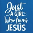 thumbnail image 5 of Wild Bobby Just A Girl Who Loves Jesus Inspirational/Christian Women Graphic Tee, Royal, X-Large, 5 of 5