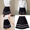 thumbnail image 2 of Comfortable Polyester A Line Skirt Trendy Black And White Stripes Fashion Beach Skirts Dress For Various Occasion, 2 of 7