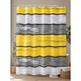 thumbnail image 4 of Coastal Style Shower Curtain, Retro Gray Yellow Stripes Wood Grain Waterproof Shower Curtain Set with 12 Hooks Lightweight Washable Fabric Shower Curtains for Bathroom 72x72 Inches, 4 of 6