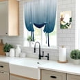 thumbnail image 5 of Navy Blue Ombre Balloon Curtains for Windows, Bedroom Curtains 54 Inch Length, Contemporary Gradient Abstract Art Tie Up Curtains Panels Thermal Insulated Bathroom Curtains Window 42"x54", 5 of 8
