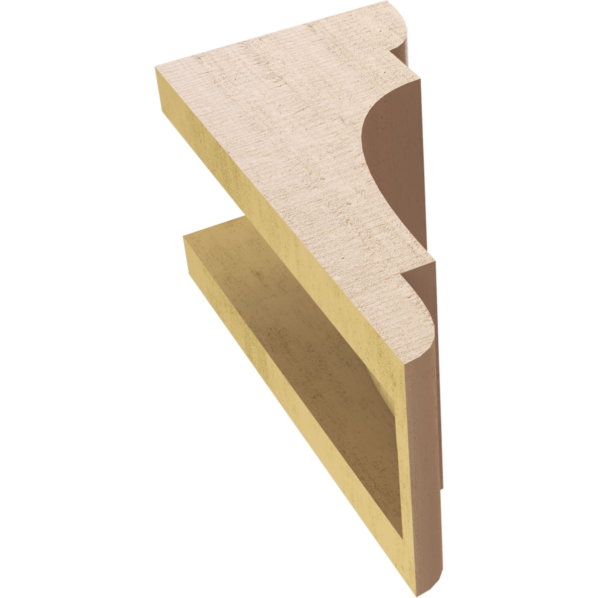 5"W x 5"D x 10"H Wide New Brighton Rough Cedar Woodgrain TimberThane Corbel, Primed Tan