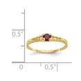 thumbnail image 3 of Diamond2Deal 14K Yellow Gold 3mm Ruby Birthstone Baby Ring Size 3, 3 of 7