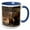 Blue/White, variant on 3drose, Usa, California, La Jolla. Baby Sea Lion on Sand., 11oz Two-tone Green Mug