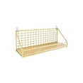 thumbnail image 2 of Étagères de Rangement Murales Non Perforées, Installation Sans Outils Style Industriel, Maille de Fer et Contreplaqué de Bois, Forte Capacité de Charge, pour Chambre Bureau Cuisine Décoration de Livres Rangement de Papeterie, 2 of 6