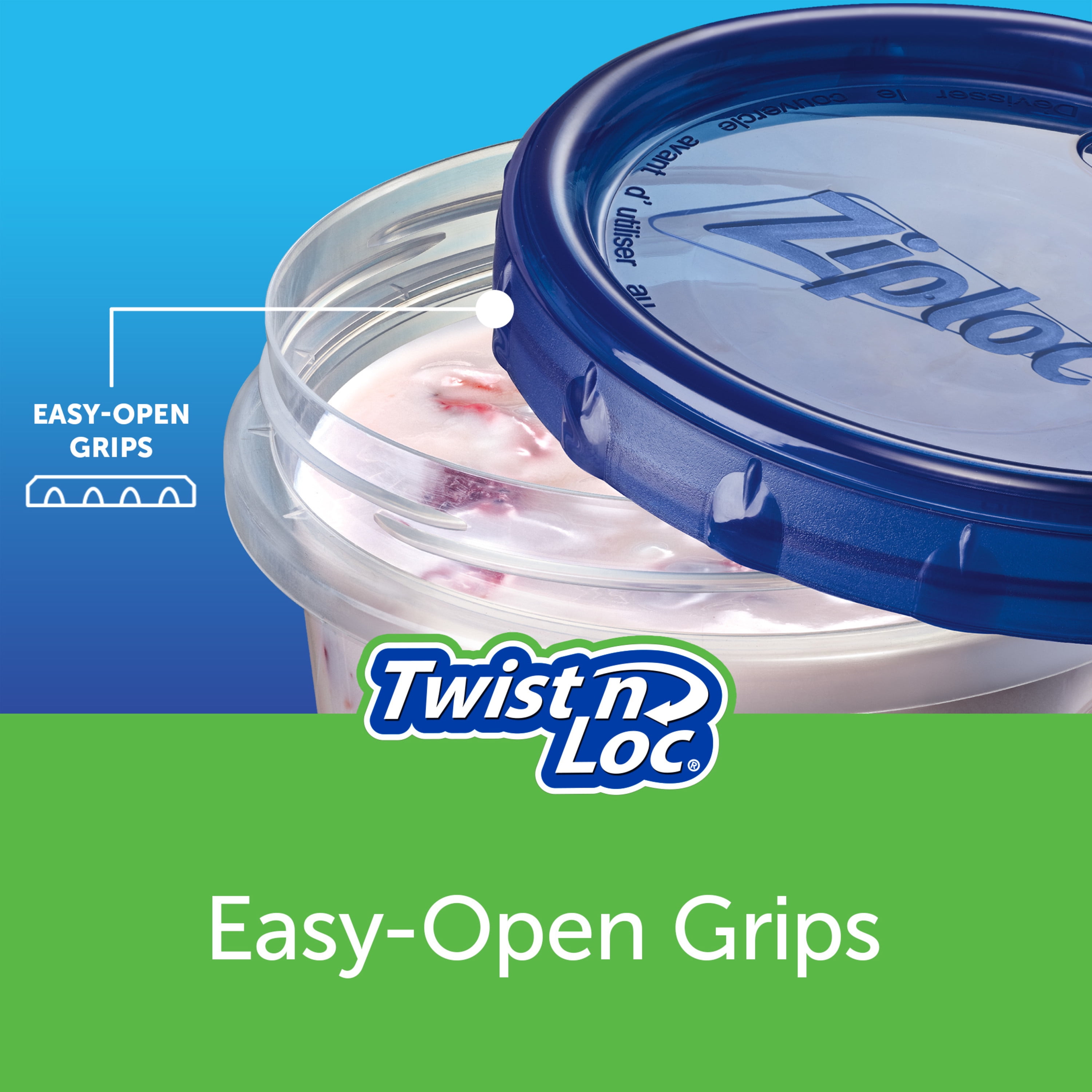 Ziploc Twist 'N Loc Round Food Storage Containers Medium (pack of 2), Delivery Near You