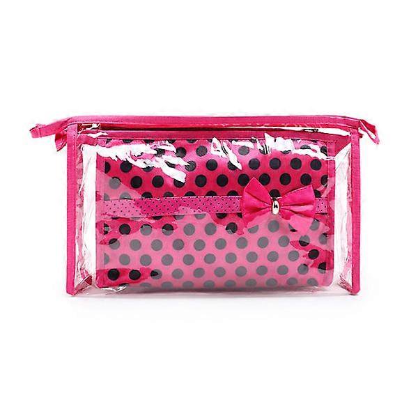 2-pack Reusable Transparent Plastic Makeup Bags for Women and Girls - Cosmetic Bags, Travel Organizers