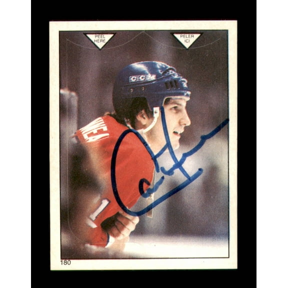 Guy Carbonneau Autographed 1983-84 O-Pee-Chee Stickers Card #180 Montreal Canadiens SKU #251534