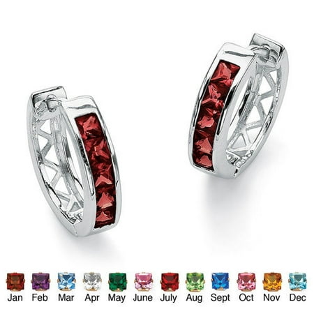 Palm Beach Jewelry Birthstone Huggie-Hoop Earrings