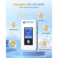 thumbnail image 6 of M4 4G LTE Mobile Hotspot, Portable WiFi Hotspot for Travel, No SIM Card or Contract Required, Pocket WiFi Device for RV & Outdoor Use, Connect Up to 10 Devices, 5GB Free  Data, 6 of 6