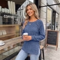 thumbnail image 5 of SUNBS Long Sleeve Shirts for Women Casual Tunic Tops Crewneck Dressy Blouse Trendy Clothes, 5 of 9