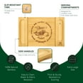 thumbnail image 6 of Royal Craft Wood Water-Resistant Cheese Board Set with Hidden Drawer, Bamboo, Wood Beige, 4.96 lb, 6 of 6