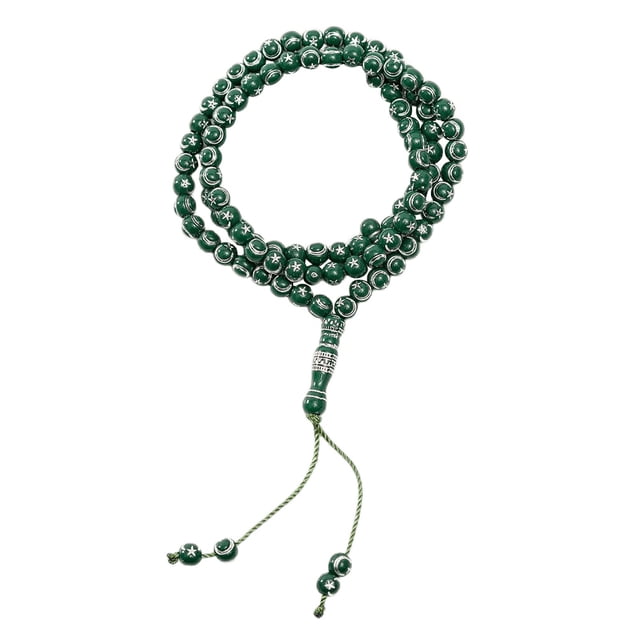 Collar de oraciones de oración musulmana exquisita brazalete de oración de resina de resina decoración de cuerda de rosario portátil