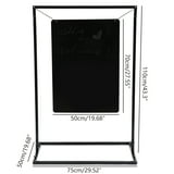 Rectangle Black Metal Flower Stand Pedestal Wedding Decor Welcome Sign ...
